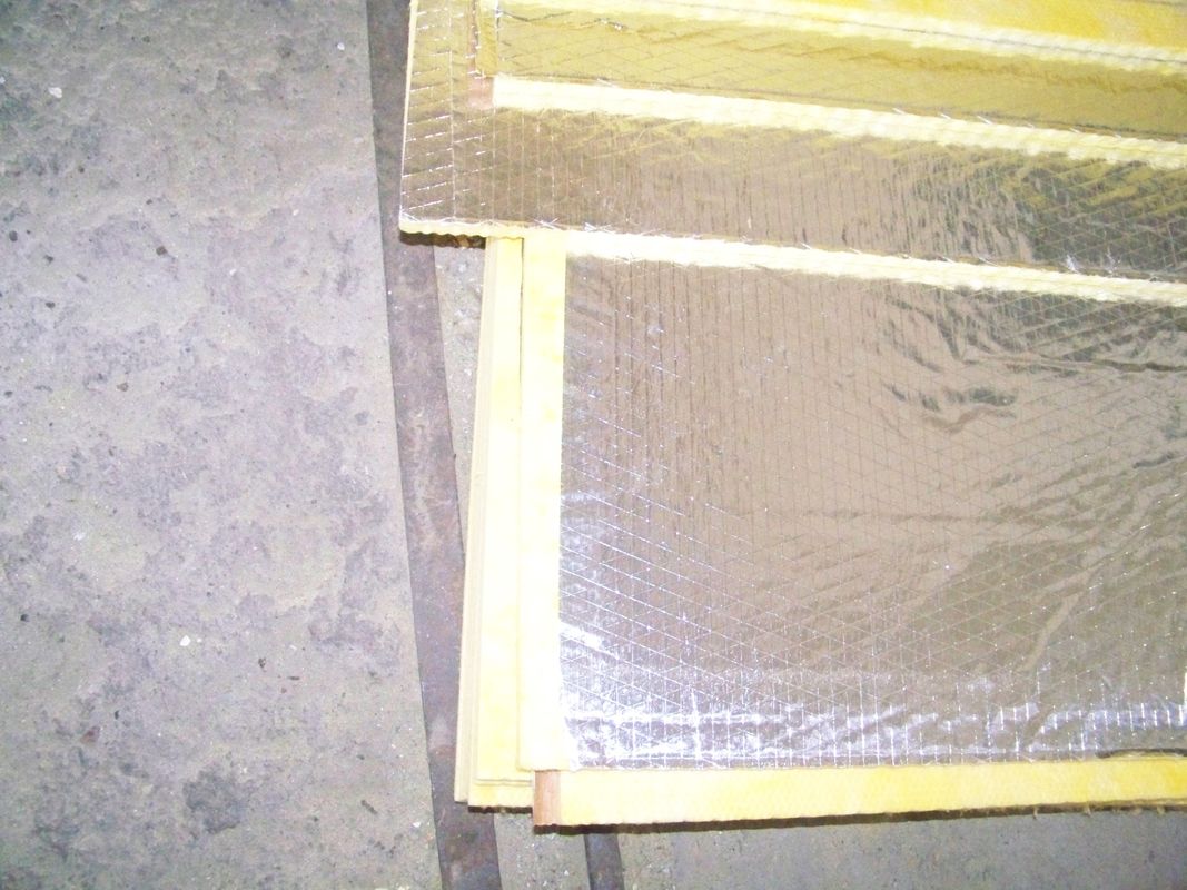 HVAC High-Temperature Fireproof Glass Wool Board with Aluminum Foil Facing Thermal Insulation, Acoustic Soundproofing