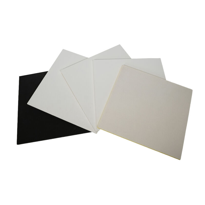 Eco-Friendly Residential Square Fiberglass Ceiling Tile Acoustic Insulation Panels Fireproof
